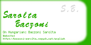 sarolta baczoni business card